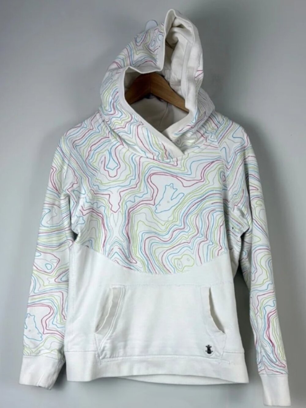 Aritzia x Park Life Olympics White Topographic Map Hoodie Vancouver 2010 Vtg. - Picture 5 of 16